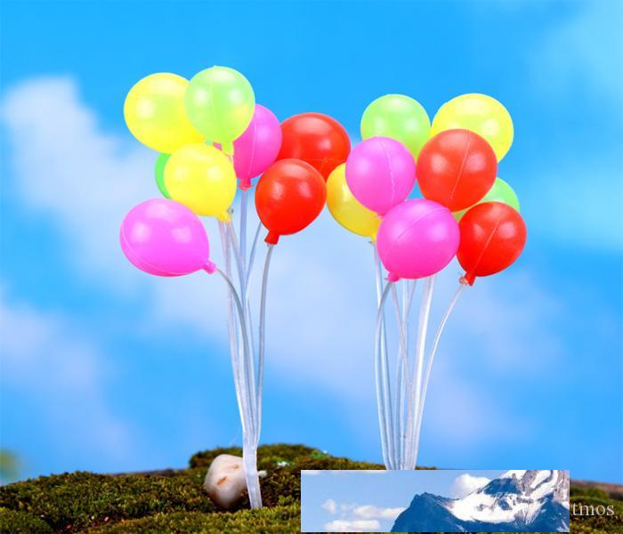 

50PCS Free shiping Mini balloon fairy garden decorative stuff artificial resin miniatures accessory for fairy garden decor