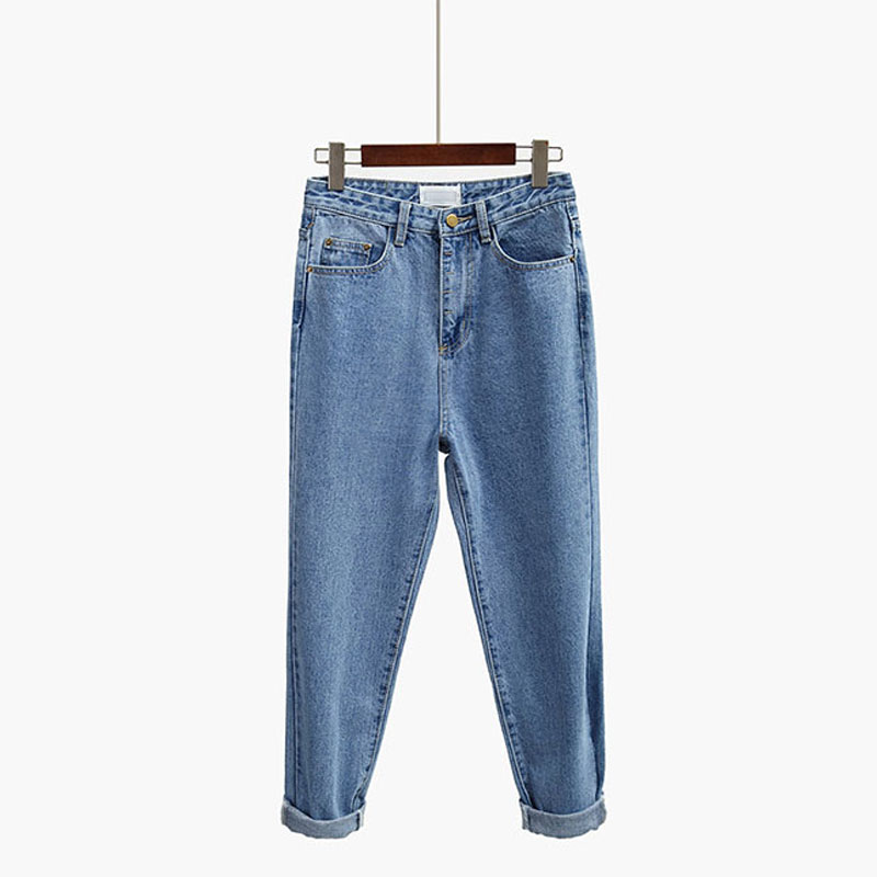 

Vintage High Waist Jeans Woman 2020 Skinny Black Blue Mom Boyfriend Jeans For Women Denim Pants Female Trousers Streetwear, Dark blue