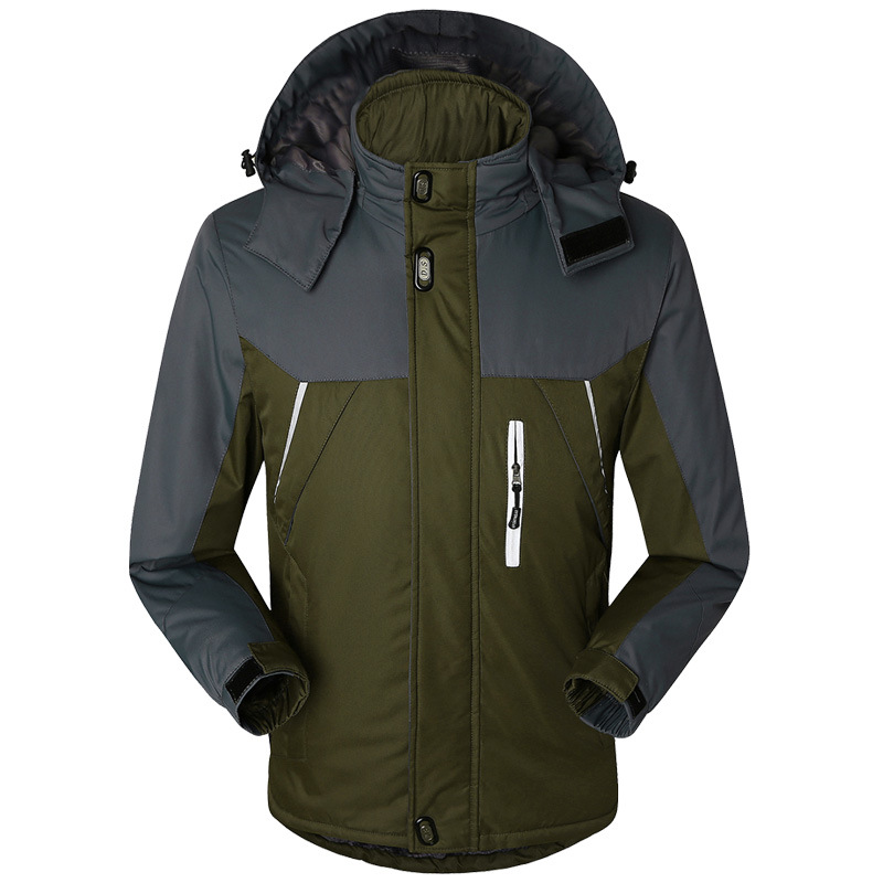 

Thick Warm Cotton-padded Clothes Hooded Mountain Climbing Travel Hiking Outdoor Waterproof Jacket Sports Coat, Blue