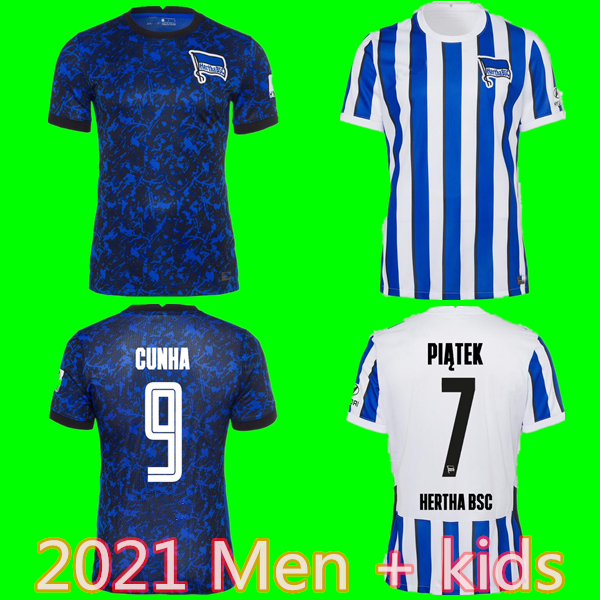 

20 21 Hertha BSC Soccer Jersey PIATEK DUDA CUNHA KALOU KOPKE MITTELSTADT TORUNARIGHA TOUSART 2020 2021 Hertha Berlin Home Football Shirt