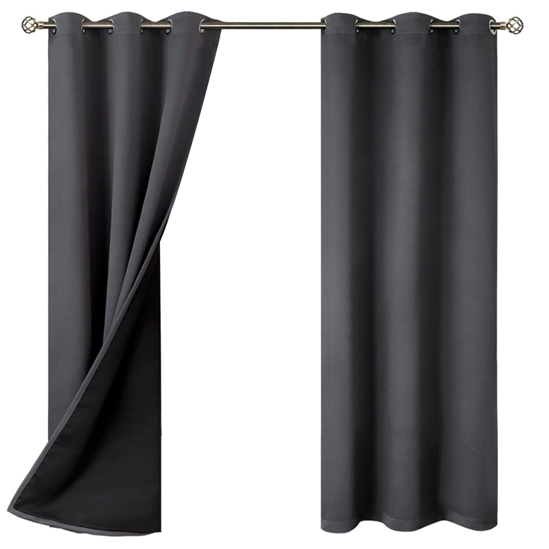 

Blackout Curtains for Bedrooms, Blackout Cloth Thermal Curtains to Reduce Noise and Reduce Blinds (42 x 63 Inches, Dark Gray, 2, Dark grey