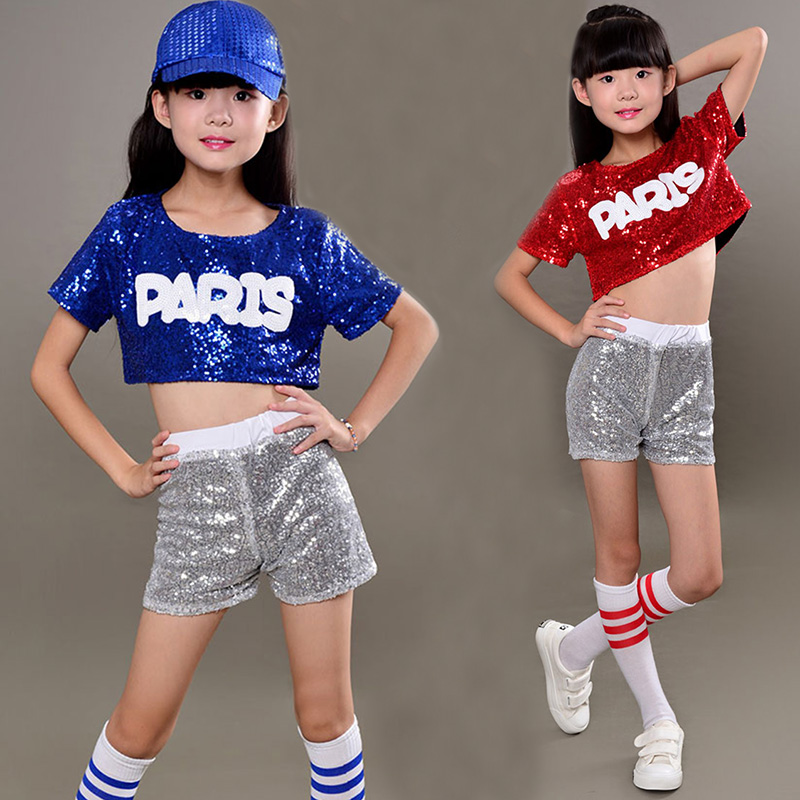 

Kids Dresses for Girls Jazz Dance Costumes Hip hop Sequin Tutu Dress Holographic Stage Performance Clothing Festival Outfit, Blue