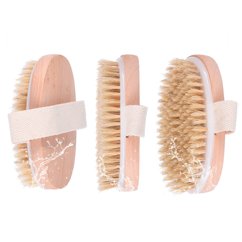 

Wooden Oval Bath Brush Dry Skin Body Natural Health Soft Bristle Massage Bath Shower Bristle Brush Body Brush Without Handle