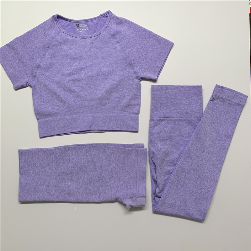 

Woman Sport Outfit Fitness Suits Solid Sports Wear for Women Gym Sportwear Seamless Fitness Workout Clothes 3 Piece Leggings Set, Green shorts