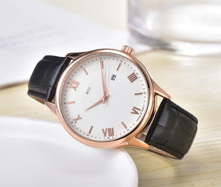 2020 New three stitches luxury mens watches Quartz Watch designer watches TS 1853 Brand Pin buckle Leather strap Mens fashion accessories-image-554220870
