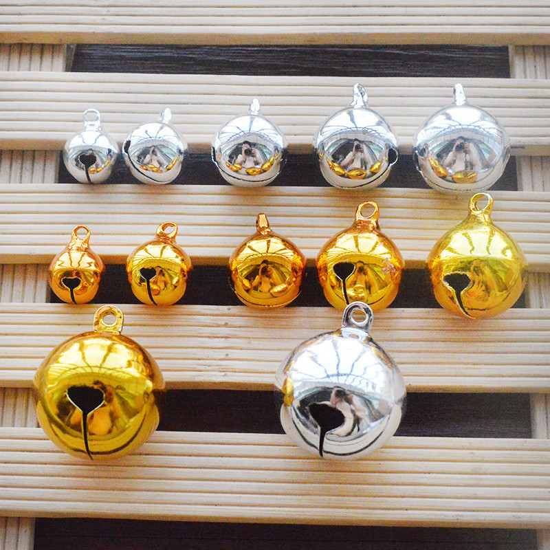 

10 Pcs 16mm 18mm Nickel Copper Jingle Bells Pendants Hanging Christmas Tree Ornaments Decorations Party DIY Crafts Accessories