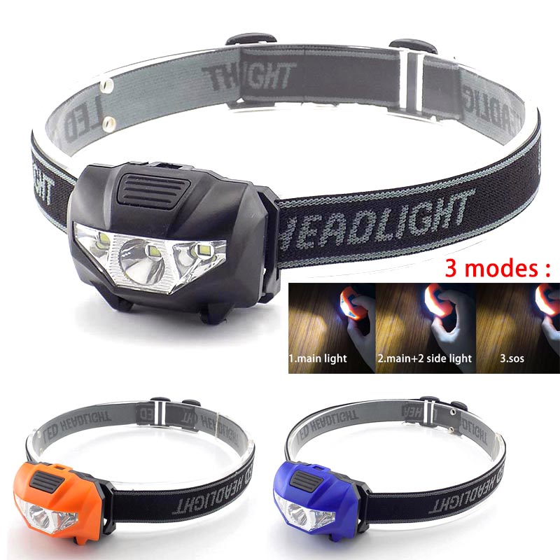 

Headlight battery Mini LED Headlamp Torch Lamp Fishing Small Bright High Power Lantern Lampe for Camping