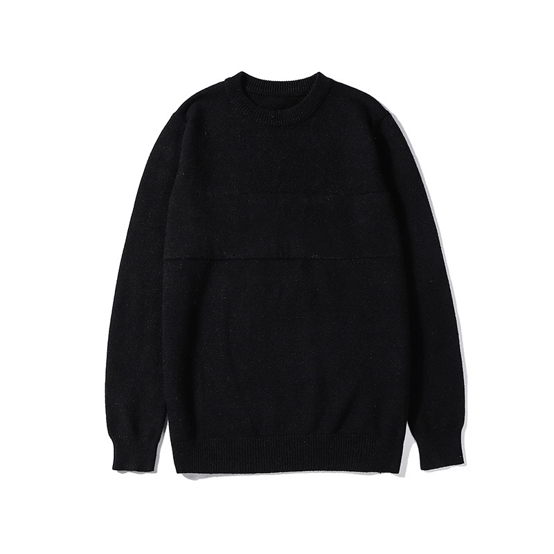 

D men o-neck Sakura letters sweater autumn winter jersey Jumper hombre pull homme hiver pullover men Knitted sweaters, Black