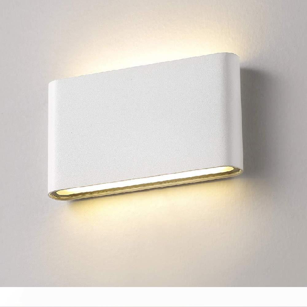 

BRELONG 6W LED outdoor wall light, interior light, IP65 waterproof aluminum alloy COB wall lamp, suitable for walking garden warm white