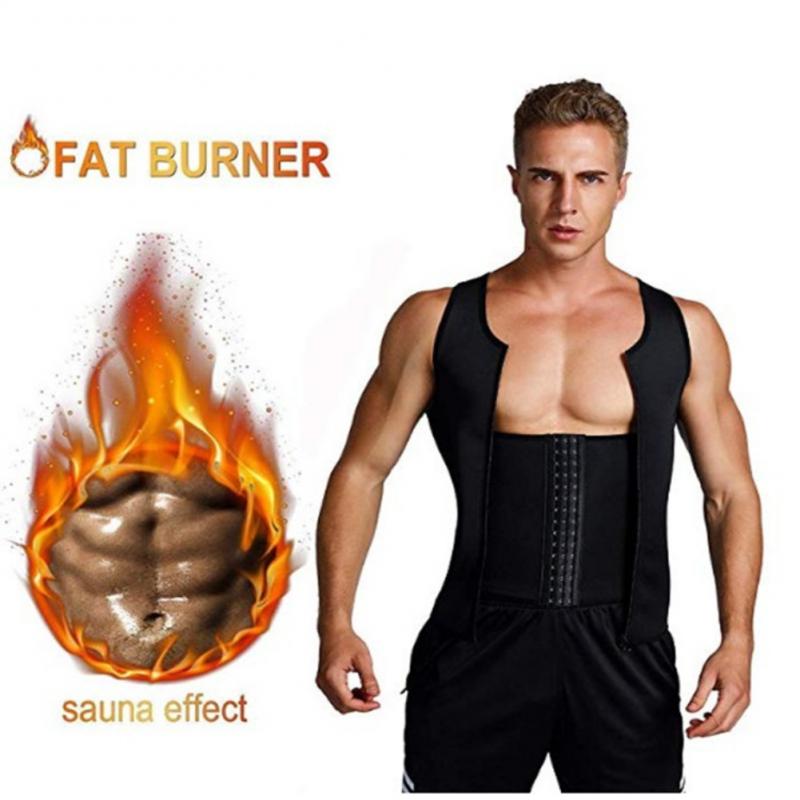 

Hot Body Shaper Slimming Belt Belly Men Slimming Vest Body Shaper Neoprene Abdomen Fat Burning Shaperwear Waist Sweat Corset, Black