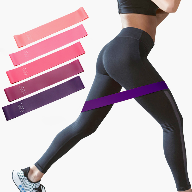 

5 Pcs Resistance Bands Gymnastics Latex with Exercise Instructions for Muscle Building Yoga B2Cshop, White
