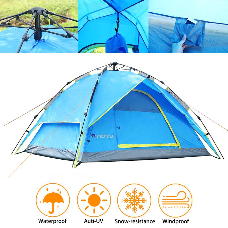 

2-4 person Outdoor Beach Tent -up Open Camping Fishing Tent Portable Ultralight Waterproof UV-protective Shelter D30