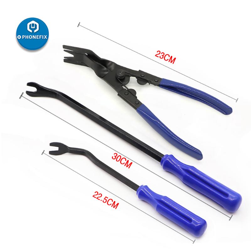 

3Pcs Clip Pliers Set Fastener Remover Car Auto Upholstery Combo Repair Kit with Carring Bag for Car Trimming Door Panel Removal