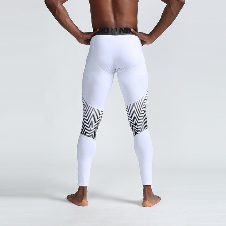 

2020 New Gym sports leggings quick-drying breathable outdoor PRO running sports pants fitness pants men's basketball pants, White
