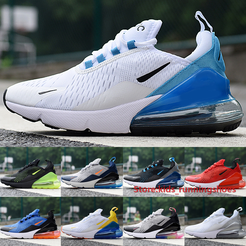 

High Quality 270 Men Women Running Shoes 2021 Designers Photo Blue Racer Midnight Navy White Sliver 27C Outdoor Sneakers Size 36-45, C08 laser blue white