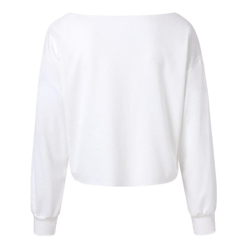 

2020 Winter Womens Blouses Long Sleeve Rainbow Stripes Sweatshirt Pullover Letter Tops Blouse sudaderas para mujer #YL5, White