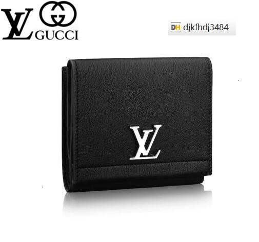 

21GC LOCKME II COMPACT WALLET M64309 2018 NEW WOMEN FASHION SHOWS EXOTIC LEATHER BAGS ICONIC BAGS CLUTCHES EVENING CHAIN WALLETS PURSE, Red;black