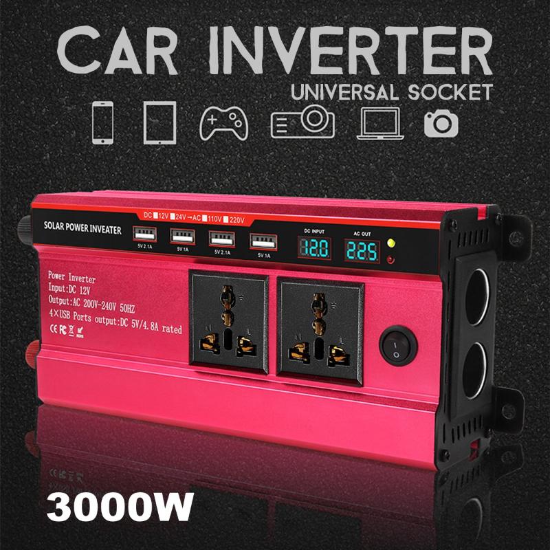 

KRoak 3000W Solar Power Inverter DC 12V/24V To AC 110V/220V Modified Sine Wave Converter For car and truck