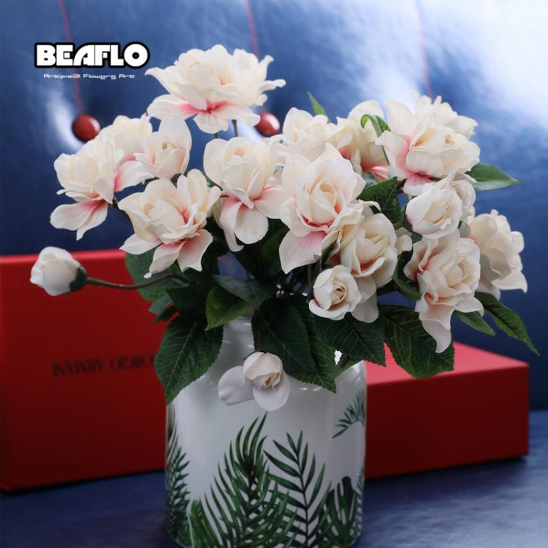 

1 Bouquet 7 Heads Romantic Artificial Flower Gardenia DIY Silk Flower fake flowers for Party Home Wedding Decoration, Pink