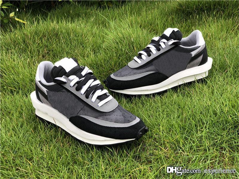 

2019 Top Authentic LDWaffle Black Anthracite Gunsmoke Pine Green Purple Wolf Grey White LD Waffle BV0073-001 Men Women Outdoor Shoes