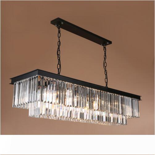 

Modern Rectangular Lustre Crystal Chandelier Lighting Crystal Chandeliers Luminaria De Techo Hanglamp Lighting Fixtures For living room