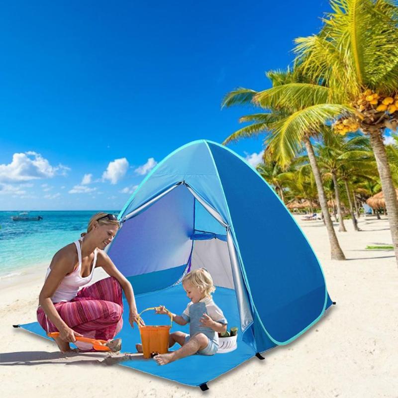 

1~2 persons Automatic Tent UV Protection Outdoor Camping Tent Up Beach Lightweight Sun Shelter Tents Cabana Awning
