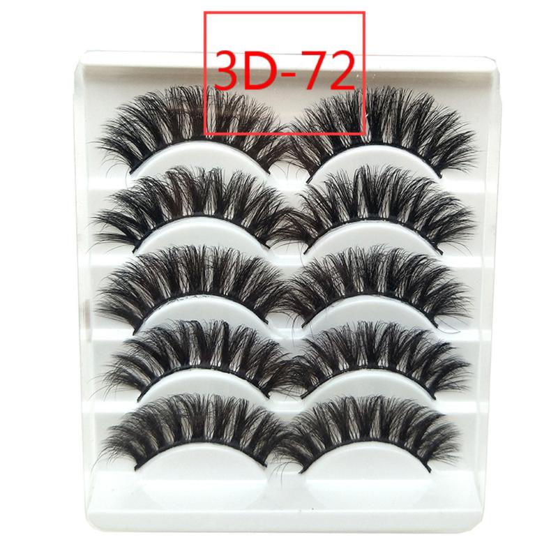

Luxury Makeup 5Pair 3D False Lashes Fluffy Strip Eye Mix lashes Natural Party Makeup Eyelash Extension Silk Eyelashes