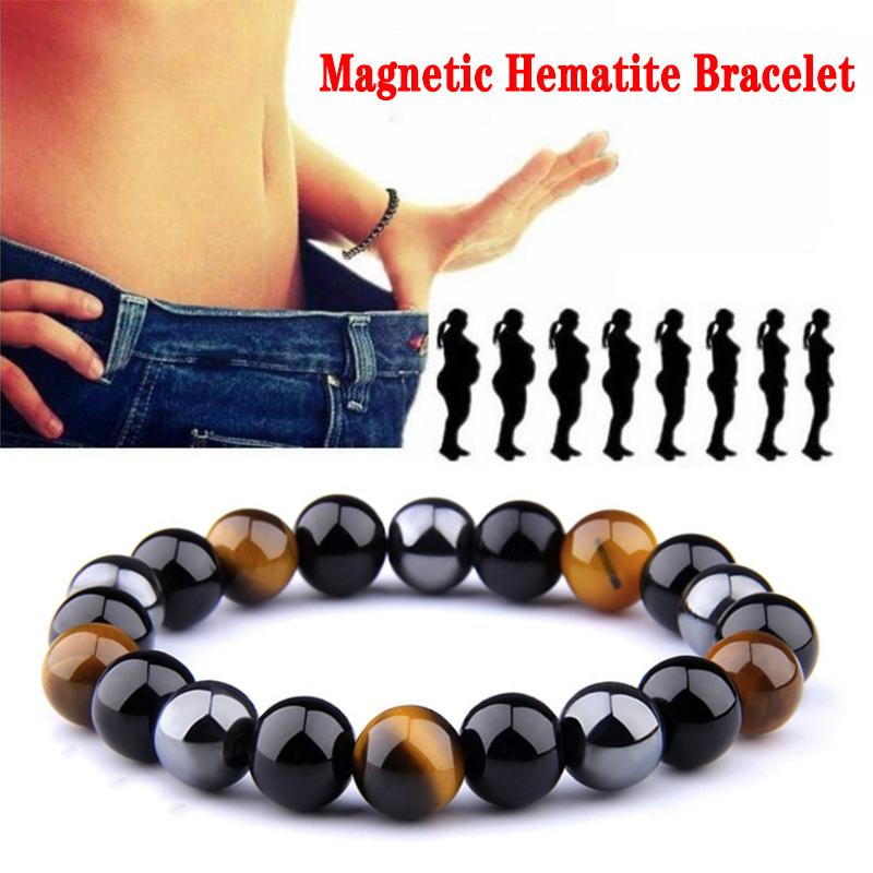 Pulsera De Piedra Natural Pulsera De Obsidiana De Hombre De 