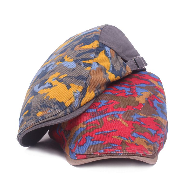 

Duckbill Cap Camouflage Cap Man And Women Beret Graffiti Colorful Advance Outdoor Travel Sunhat