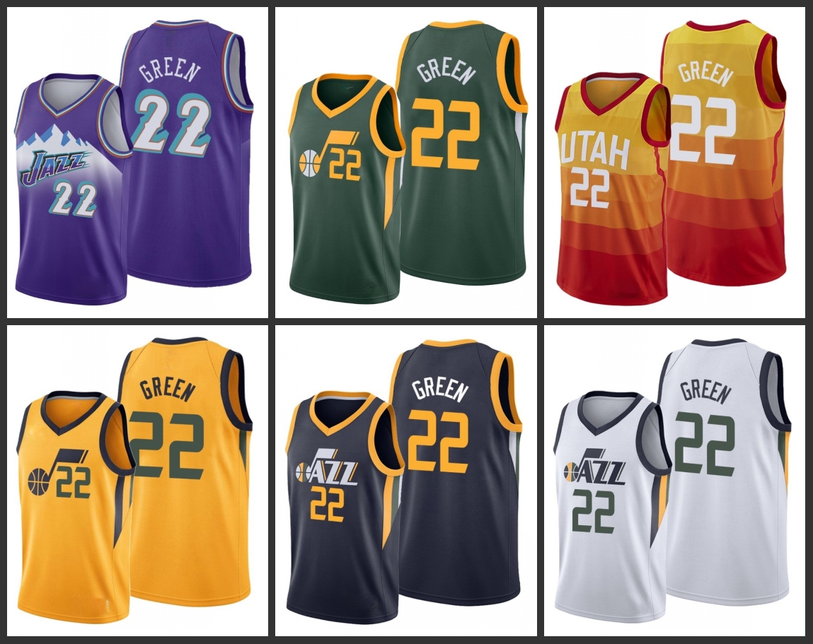 

Utah Jazz Jeff Green Men City Basketball Jersey, Black