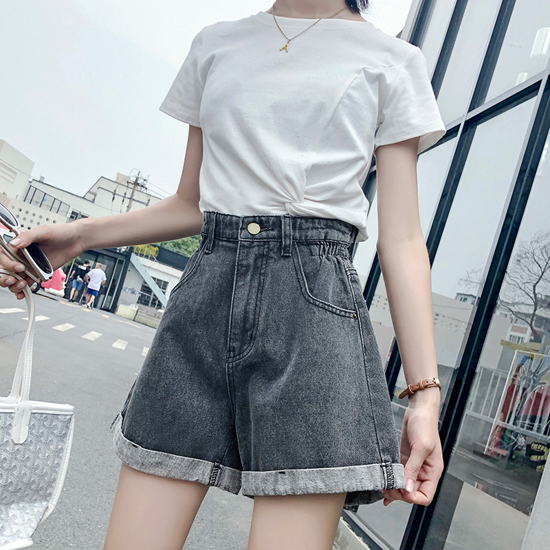 

Summer Calsa Jeans Feminino Blue Jeans Woman High Waist Denim Womens Krotkie Spodenki Damskie Jeansowe Casual