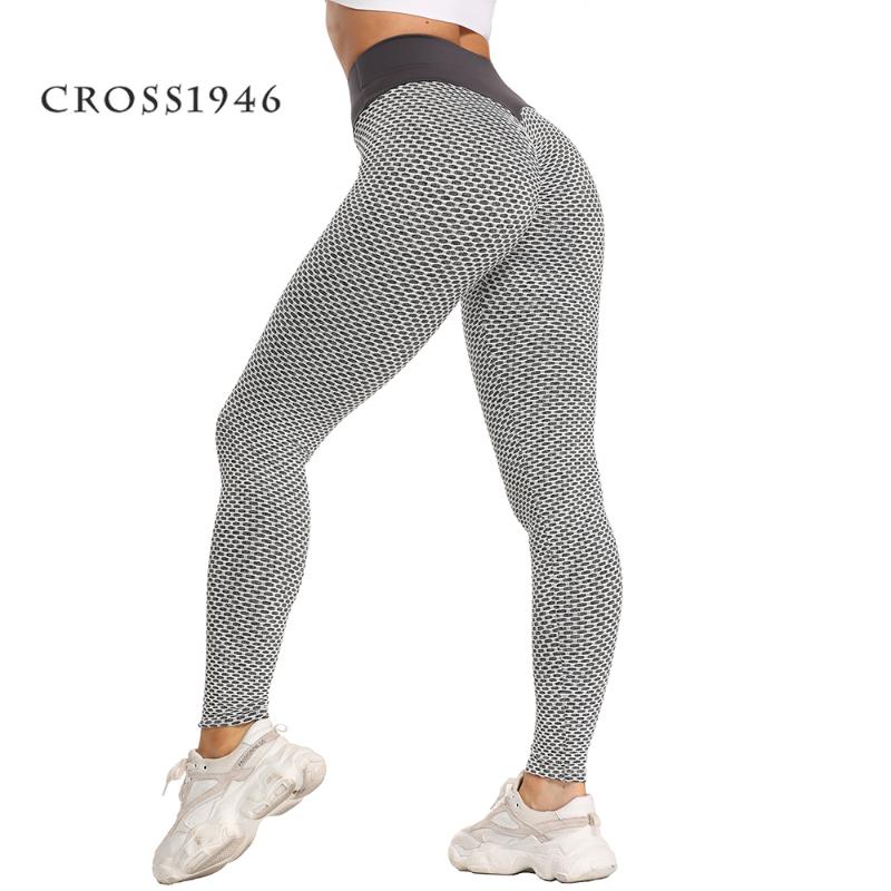 

3D Mesh Knitting Yoga Pant Women High Waist Push Up Seamless Sport Legging Gym Tight Quick Dry Running Fitness Pants For Workout, Black