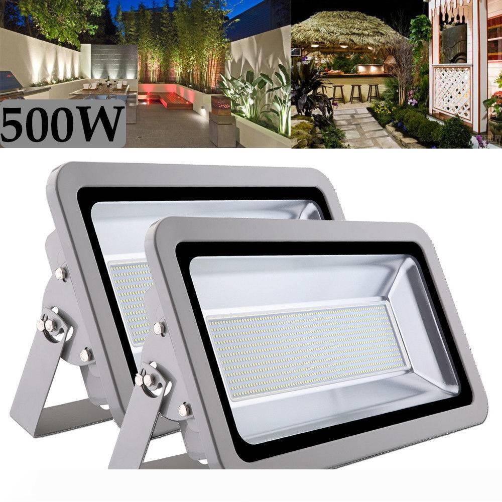 

2pcs 500W LED Flood Light Cool White 110V Outdoor Spotlight Garden Yard Lamp IP65 Cool White