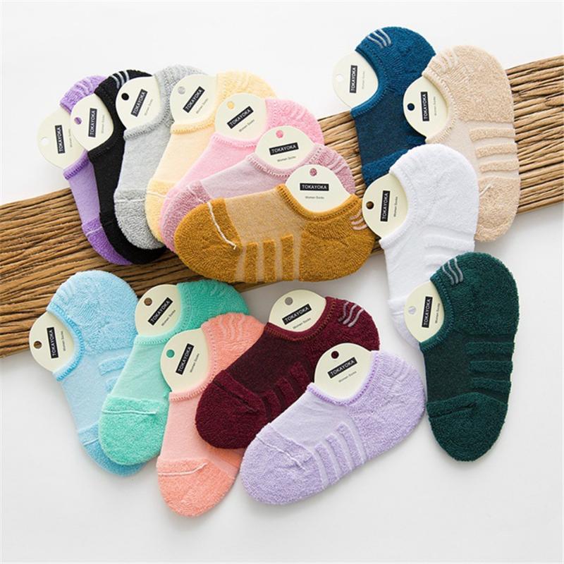 

Cotton Sports Towel Socks Women Soft Boat Socks Spring Autumn Winter Warm Yoga Short For Women Woman, Beige