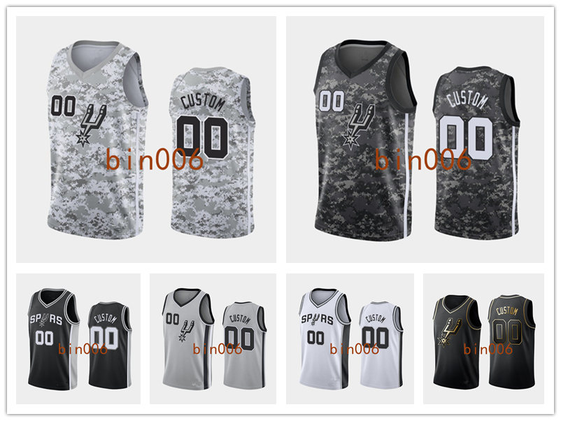 

Custom San Antonio Spurs Men Women Kid 100% embroidery CITY NBA Association Statement Icon basketball jersey S-6XL