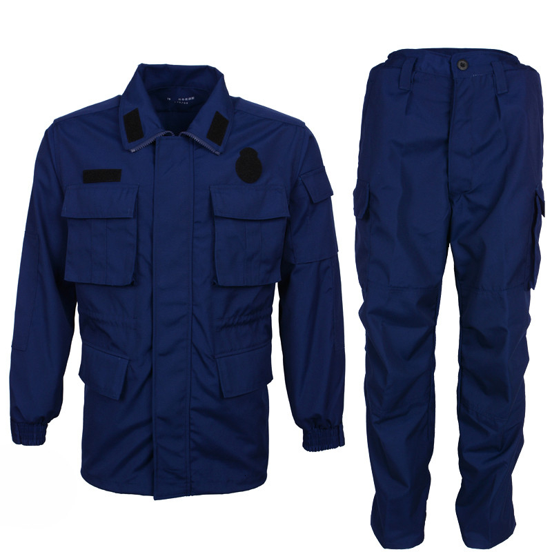 

Navy Blue Army Combat Training Clothes Winter Summer Long Sleeve Wearproof Uniform Outdoor Field Tactical Jacket Pants