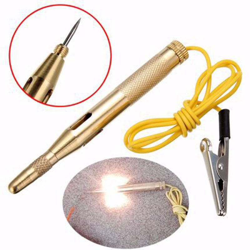 

2020 New DC 6V 12V 24V Probe Light System Test Probe Lamp Auto Car Light Circuit Tester Lamp Voltage Test Pen Detector Copper