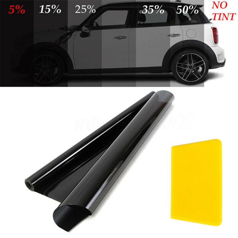 

50*600cm Film Window Car Tint VLT Black Roll Auto Sticker Window Glass House UV Summer Sunscreen Adhesive Film w/cotton stick