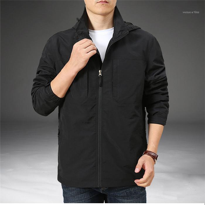

Color With Zipper Homme Casual Coats Mens Lapel Neck Jacket Spring Autumn Long Sleeve Solid