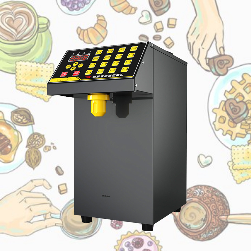 

16 Grid Quantitative Fructose Filling Machine Bubble Milk Tea Shop Automatic Electric Syrup Sugar Dispenser Levulose Quantifier