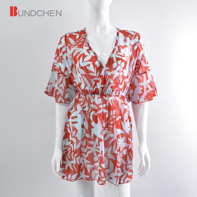 

Fashion Casual Loose Women Beach Bikini Cover up Top Swim Short Wrap Sarong Beachwear Sun Summer Dress Summer, Red