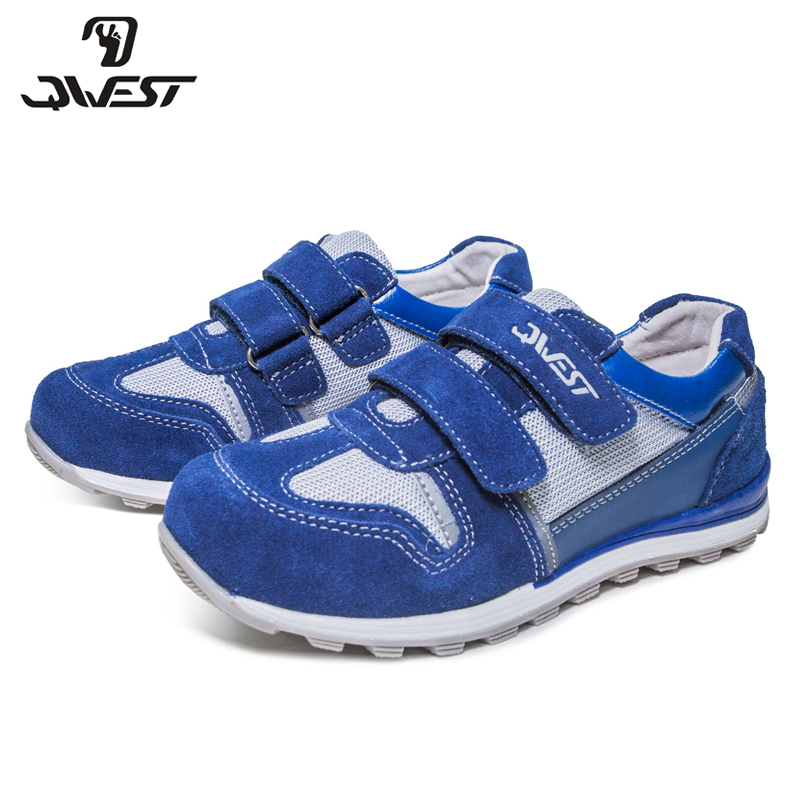 

QWEST(by FLAMINGO) New Patchwork Spring&Summer Breathable Hook&Loop Outdoor Walking shoes for boy Free shipping 81P-XY-0662