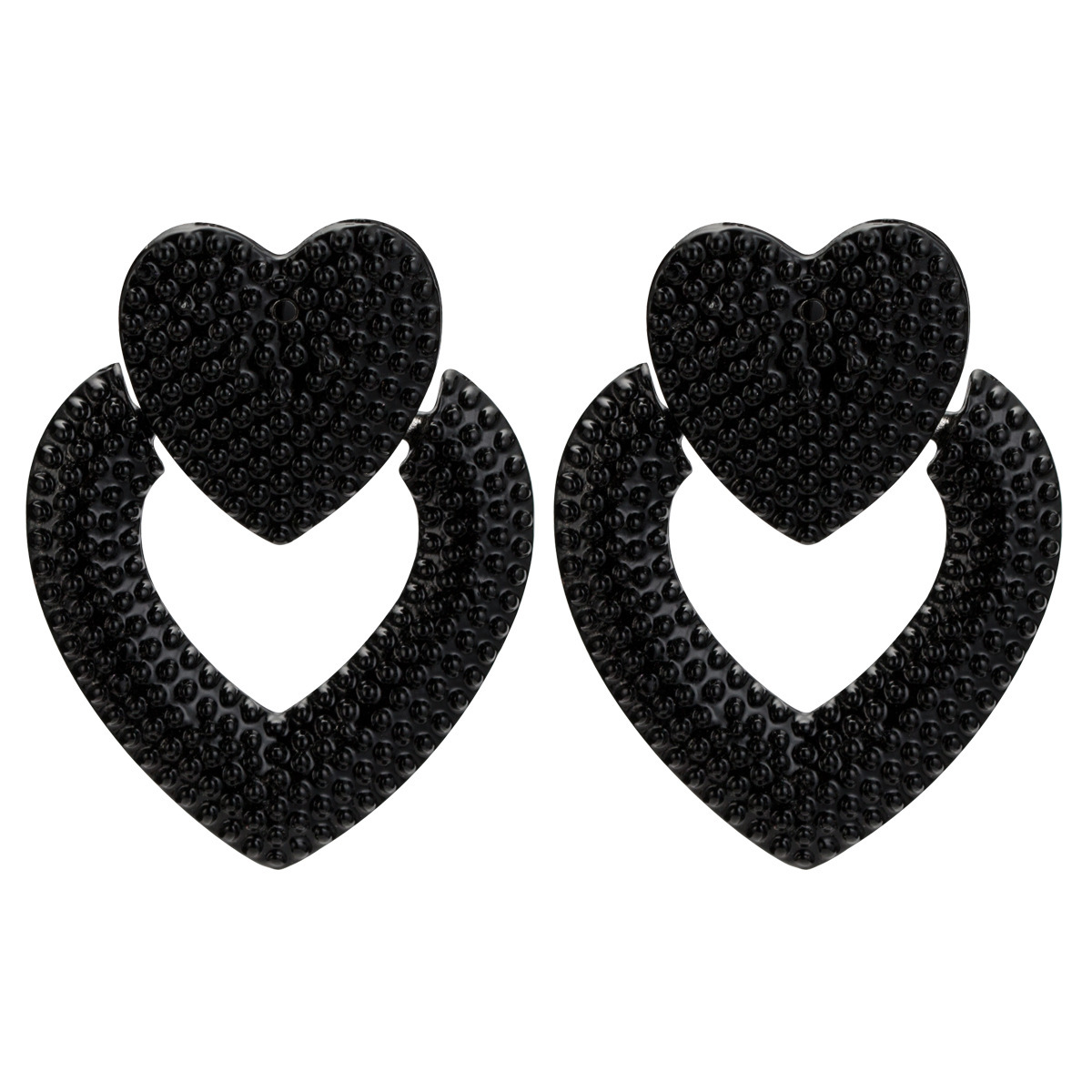 

Exaggerated love convex point alloy earrings women's fashion ear accessories New