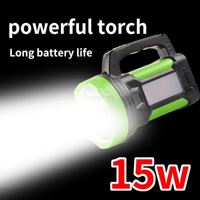 

Dual Light Source LED Searchlight Outdoor Camping Portable Waterproof Night Walk Home Rechargeable Searchlight