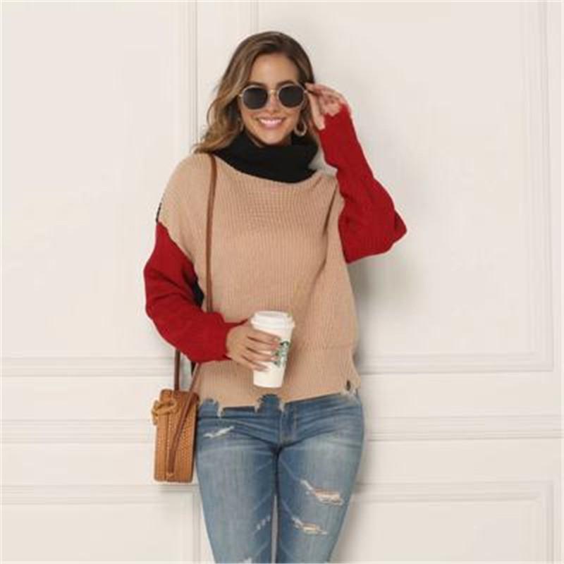 

Women Casual Loose Sweater Fashion Trend Plus Size Bottoming Sweater Designer Female Autumn New Long Sleeve Slim Turtle Neck Tops Clothing