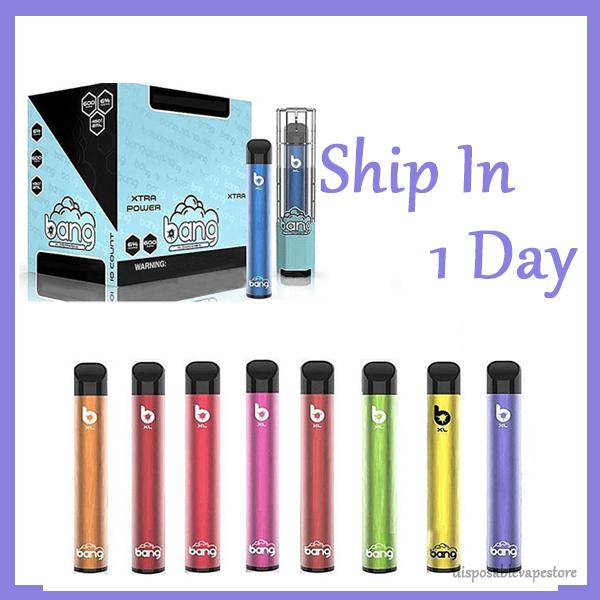

Newest Bang XL disposable vape power supply 2ml cartridge 450mah battery vaporizer cigarette kit stick steam device with 16 colors