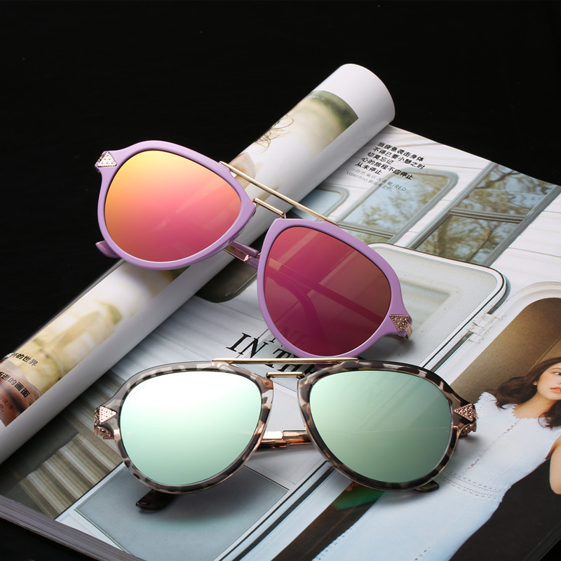 

Manufacturer direct sale arrow special sale fashion personality semi metal plastic sunglasses 8014