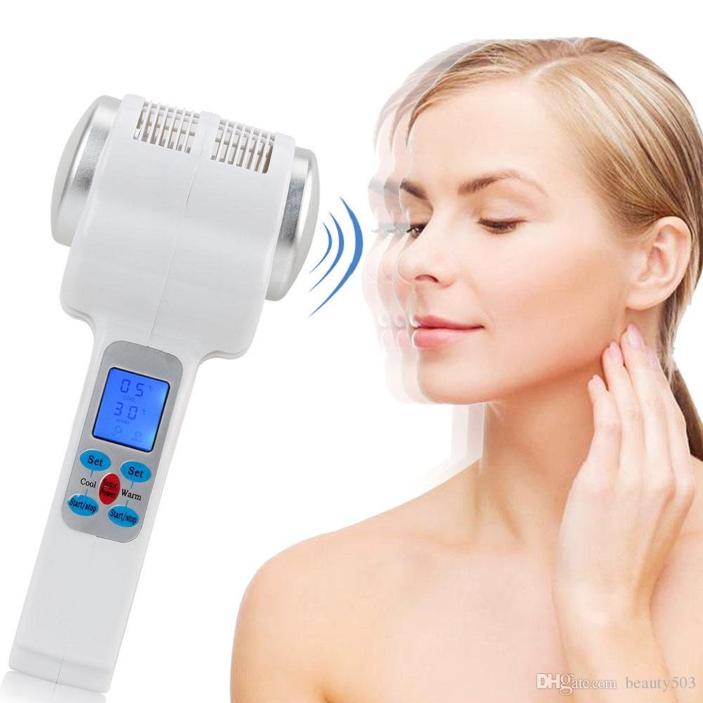Ultrasonic Cryotherapy Hot Cold Hammer Lymphatic Face Lifting Massager Ultrasound Cryotherapy Facial Body Beauty Salon Equipment-image-556220691