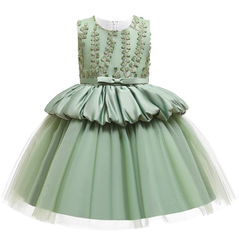 

Flower Girl Dress Silver Shiny sleeveless Fluffy Little Princess Birthday Party Pageant Gown Holy Communion Dresses, L5177-navy