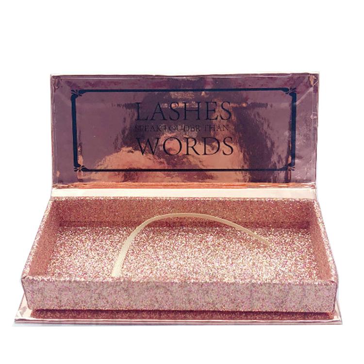 Rectangle False Eyelash Case Gold Paper Mink False Eyelashes Box Cosmetics empty Eye Lashes Package Boxes-image-565656510